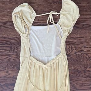 Billabong open back yellow midi dress